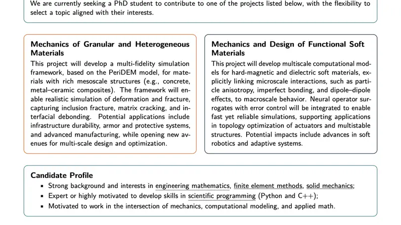 PhD position available in CEAD Lab